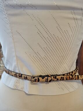 Leopard Print Skinny Belt - Women's Fashion Accessory